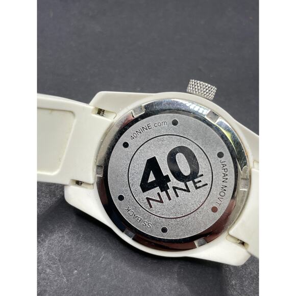 40NINE Primary Hand White Silicone Quartz Watch Multi-Color Hands 36MM main image 11